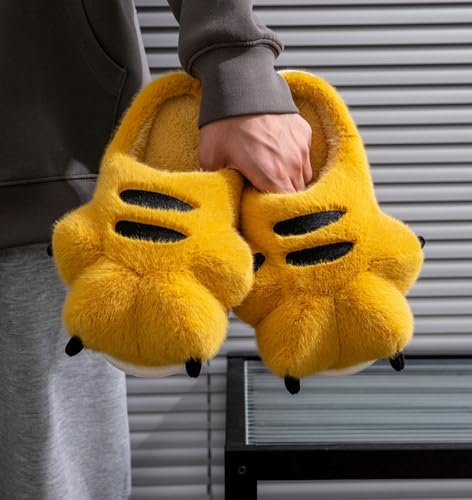 Plush Animal Paw Slippers Funny Novelty Tiger Claw Slippers Cozy Furry Warm Gifts for Halloween Christmas2