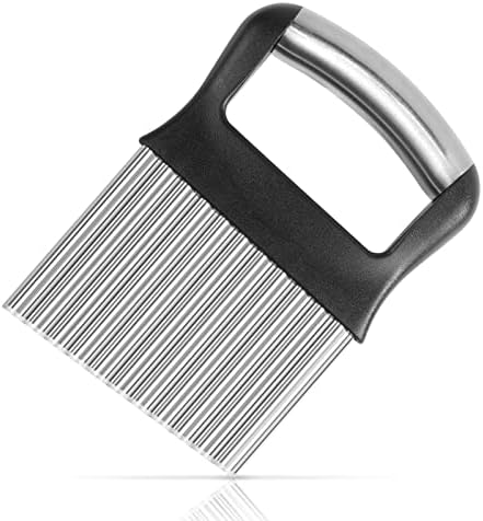 Vicloon Potato Crinkle Cutter, Potato Chipper, Stainless Steel Wavy Blade Chips Cutter Crinkle Slicer Vegetable Chopper, Potato Cutter French Fries Vegetable Cutter and Fruit Slicer for Cooking Tool