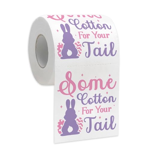 Easter Bathroom Decorations Funny Easter Toilet Papers for Women Men Easter Bath Room Toilet Paper Novelty Easter Gag Gift for Friends Cute Spring Rabbit Home Decor - Some Cotton for Your Tail