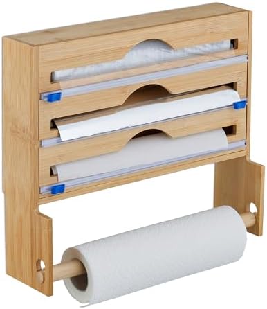 Relaxdays Dispensador Papel Aluminio y Film con Portarrollos, Mon...