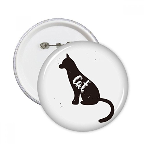 Pins chat noir et blanc badge décoration idée cadeau originale