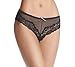 Maidenform Women's Comfort Devotion Mesh and Lace Tanga, Black Latte Pin Dot Web/Black, 6
