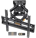 Perlegear TV Wall Bracket for 26-65 inch TVs, Full Motion TV Wall Bracket up to 50kg with Tool-Free Tilt, Swivel Tilt Extend Wall Mount, Preassembled Mount Arms, Max VESA 400x400mm, PGMF18