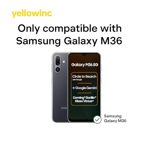 Image of Hybrid Clear Case for Samsung Galaxy M36 / F36 5G, Hard PC+TPU Shockproof, Anti-Yellowing Cover with Camera Protection (Transparent Black)