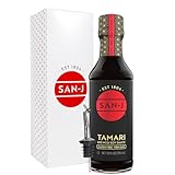 San-J Tamari Gluten Free Soy Sauce,  Black Bottle, 10 Ounce