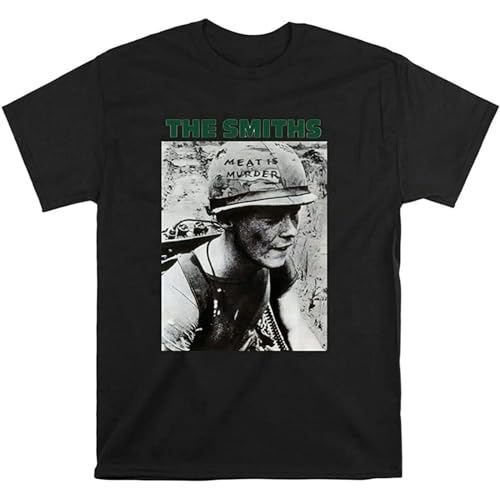 AmAirArT Hugu The Smiths Tshirt Meat is Murder Morrissey T Shirt Men Tshirt Black S