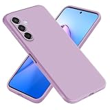 EASSGU Custodia per Samsung Galaxy M55 5G (6.7" Inches), Cover Morbida in Silicone TPU - Erba Viola