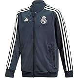 Tricot brillante. adidas Real Madrid Polyester Jacket Chaqueta, niño, Tech Onix/Core White, 7-8A