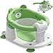 Badewannensitz Baby ab 6 Monate, B&auml;r Rutschfester Badesitz Baby mit 4 Saugn&auml;pfen und Kissen f&uuml;r Kleinkinder und Neugeborene, Sicherer Tragbarer Badstuhl f&uuml;r Dusche oder Badewanne, Gr&uuml;n