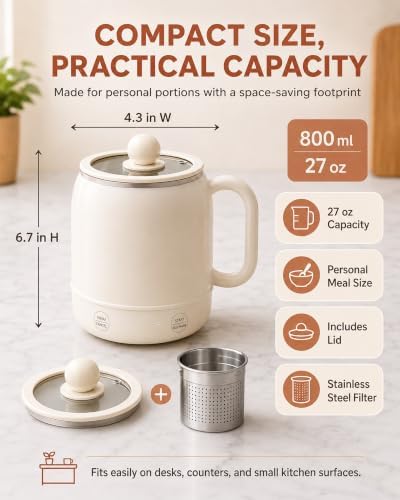 27 Oz Multi-function Portable Electric Stewing Cup 6-in-1 Health Pot — view 7