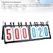 RiToEasysports Scoreboard, 6 Digits Scoreboard Metal Portable Flip Score Keeper with PVC Cards for Basketball Table Tennis Badminton Indoor Outdoor Sports