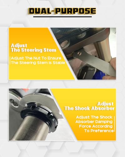 Image of Universal Motorcycle Rear Shock & Steering Stem Wrench Spring Adjustment Tool For YZ YFZ WR CRF XR KX KLX RM DRZ All Most Dirt Bike