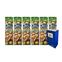 Snack Pack Diamond Almonds Wasabi & Soy Sauce 1.5oz Bags 6 Count Plus Blue Gift Paper Bag 5.25x3.2x8 Savory Spicy Protein Snack On-the-Go Healthy Crunchy Nut Pack