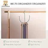 ZEDODIER Belt Hangers, Belt Rack Black Closet Accessories Organizers, Closet Organizer Hook Rack for Belt, Ties, Scarves, Camisoles, Hats, Bras, Shoes