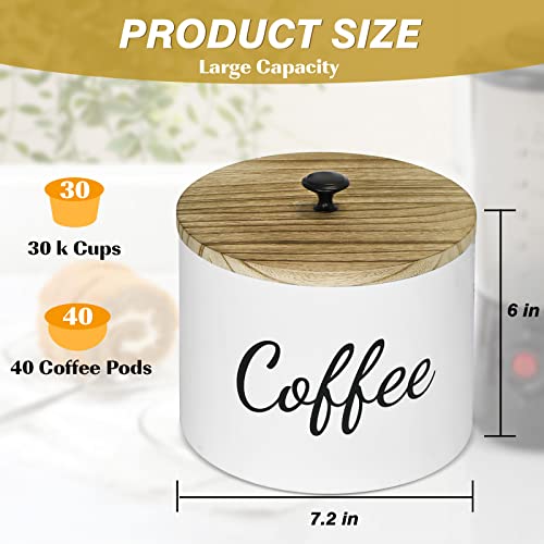 Wood Coffee Pod Holder With Lid, Coffee Station Organizer For Counter, Coffee Filter Holder Coffee Filter Storage Container, Coffee Pod Storage Basket, Coffee Bar Accessories Organizer #TOP1