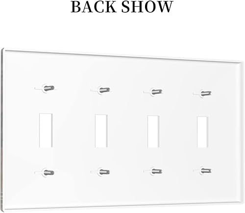 Miniatura 4 de Morden - Placa de pared decorativa abstracta con diseño botánico floral botánico de 4 cuadrillas para pared, placa frontal eléctrica para baño,