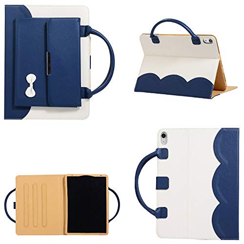 UGOcase New iPad 9.7 2018 2017 Case/iPad Pro 9.7 Case/iPad Air2 Case/iPad Air Case - Portable Handbag iPad Wallet Flip Case Slim Fit PU Leather Magnetic Stand Cover with Handle Document Pocket, Blue