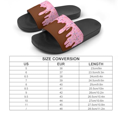 Dripping Glaze with Colorful Sprinkles PVC Slippers Sandals for Women Men Open Toe Soft Cushioned Non-Slip Sandal for Indoor Outdoor2
