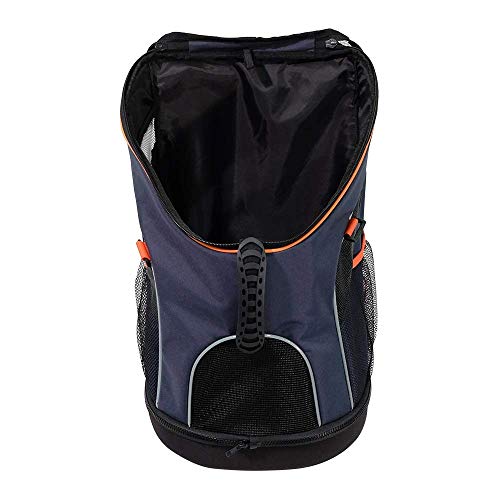 ibiyaya Hunderucksack für kleine Hunde | Bis 8 kg | Hundetragetasche Hundetransportbox | Reisetasche Haustiertasche | Farbe: Dunkelblau | Hundetasche