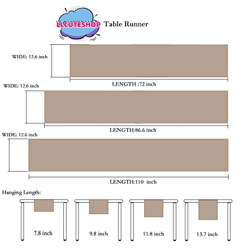 Chemin de table moderne de qualité supérieure en lin beige 183cm - 4