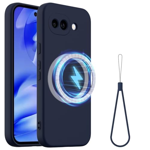 Coque magnétique Google Pixel 10A silicone antichoc protection bleue