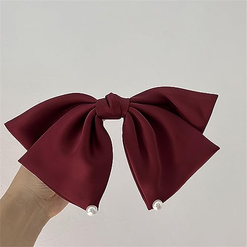 Pearl Hairpin Top Clip Textured Cloth Elegant Temperament Hair Accessory