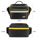 Air Compressor Bag Compatible with DEWALT DCC020IB 20V Max Tire Inflator/DCC18N-18V,Portable Cordless Tools Storage Carrying Case with Pocket for Battery Pack and Charging Kit(Bag Only), Black+yellow - Image 8