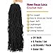 24 Inch Soft Locs Crochet Hair Pre Looped 6 Packs Faux Locs Crochet Braids Goddess Locs Dreadlocs Synthetic Hair For Black Women (1B, 24 Inch (Pack of 6))