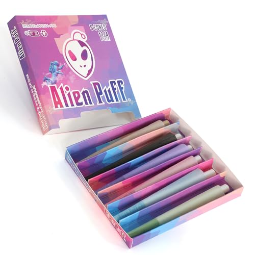 Yacool 1 1/4 Pre-Rolled Cones, 6 Colors, 84mm, Packing Tubes