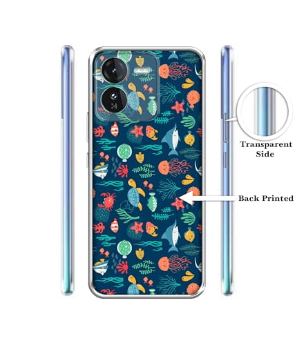 Image of Aquarium Texture Design Printed Silicon Soft TPU Back Case Cover for iQOO Z9 5G