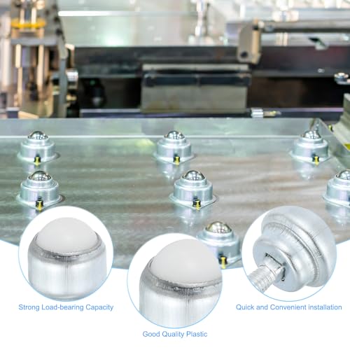 PATIKIL 3/4 Roller Ball Transfer Lager 4 Stk Runde Ball Transfer Einheit Nylon Kohlenstoffstahl Rollen Für Förderband Rollenstand Übertragungsmöbel