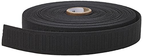 Pearl No Roll Elastic, 1" To 10 Yd, Black #TOP21
