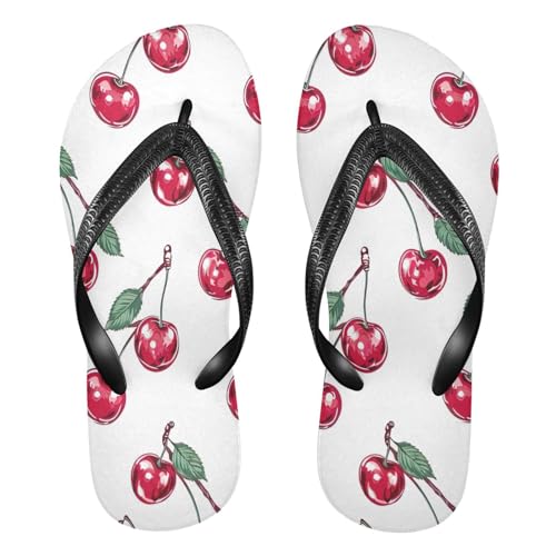 STAYTOP Delicious Cherries Flip Flops Sandals of Men's & Women's,Sandals Beach Slippers Shower Slides