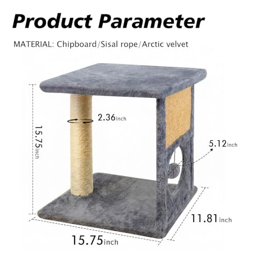 Rascador torre para gatos pequeños interior miniatura 3