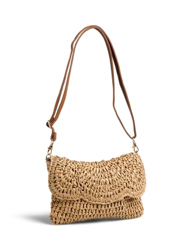 PIECES Pcbarbera Top Noos en Dentelle, Sac Femme, Nature/détail : Lurex doré, L