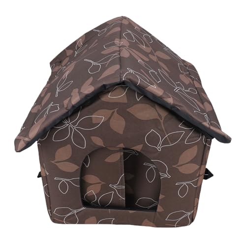 Yechiry Caseta para Gatos para Exteriores, Caseta para Gatos Aislada y Resistente Al Agua con Diseño Tipo Tienda de Campaña, Fácil de Montar y Desmontar, para Callejeros Perros