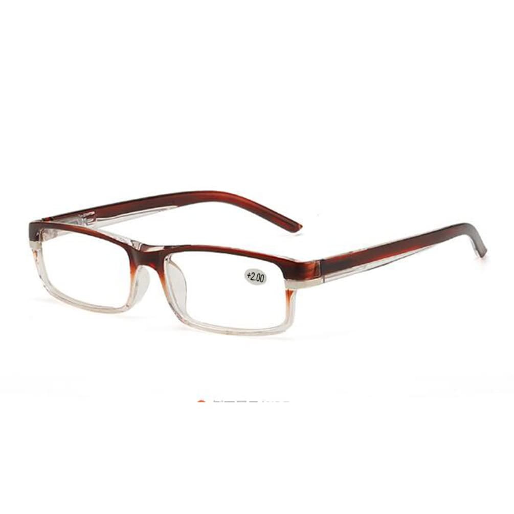 Fashion Spring Leg Transparent Presbyopia Glasses for Men and Women Middle-aged Elderly People Ultra Light High-definition Square Frame