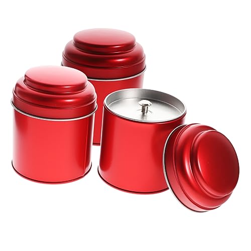 HIAKDOFT Contenitori in Latta per tè Sfuso e Candele Profumate Set da 3 Barattoli Portatili Ermetici in Latta AntiGraffio per Conservazione del tè e Spezie Adatti a Cucina Ufficio