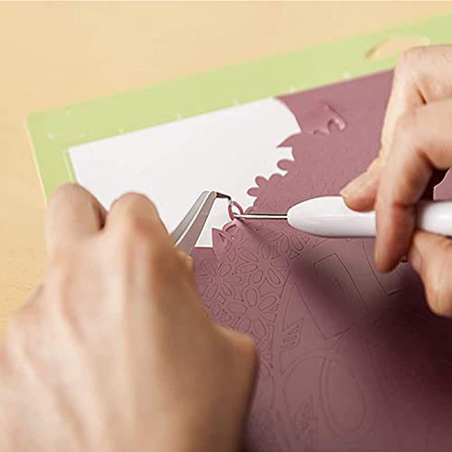 Chedin Vinyl Weeding Tools 6 Pcs Basic Craft Weeder Tool Set Cardstock Crafting Tools Kit for Weeding Silhouette, HTV, Cameos - Image 4
