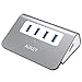 Produktbild AUKEY USB Hub 4 Port Super Speed 5Gbps Aluminum mit 100cm USB 3.0 Kabel und LED-Anzeige USB 3.0 Hub für Apple MacBook, MacBook Air, MacBook Pro, iMac und weiteren Geräten (Space Grau)