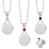 Dmrbiy 3 Stück Meerjungfrau Kette Medaillon,Elegantes Meerjungfrau Kette,Halskette Mermaid Medaillon,Modisch Und Vielseitig Kombinierbar,Ein Geschenk Für Damen Und Mädchen (Blau,Rot,Weiß)