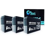 3 Pack Replacement for Neuton Mowers E0683-310W Battery - Replacement UB12100-S Universal Sealed Lead Acid Battery (12V, 10Ah, 10000mAh, F2 Terminal, AGM, SLA)
