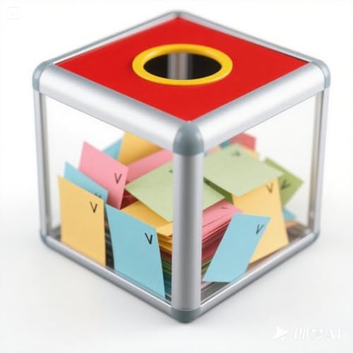 KAFENDA Acrylic Donation Ballot Box for Fundraising Safe drop-off boxes for voting, suggestions, donations, raffle tickets-office, school, event use donation box