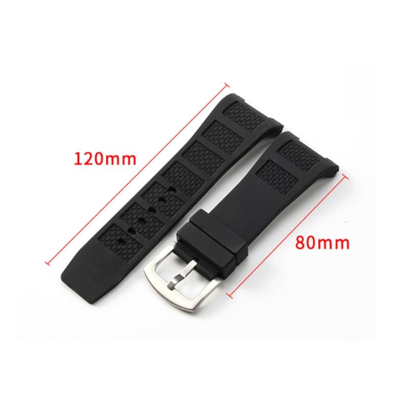 Bracelet de montre en silicone for, compatible avec les accessoires 30 x 16 mm