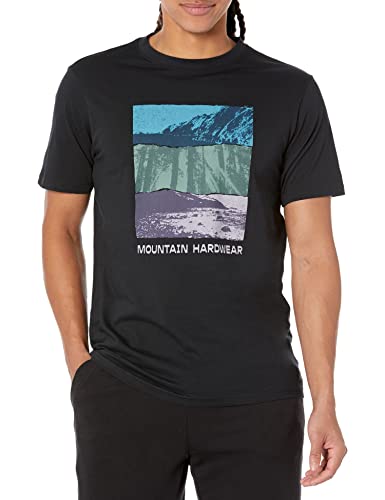 Mountain Hardwear Men's Standard Mhw Topography Short Sleeve, Black, Medium #TOP22