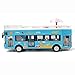 Nuoyazou Voiture jouet de dessin animé pour enfants Voiture jouet incassable en métal Convertible Bus touristique Jouet Ouverture de la porte Son et lumière Jouet de voiture Simulation Effet sonore In