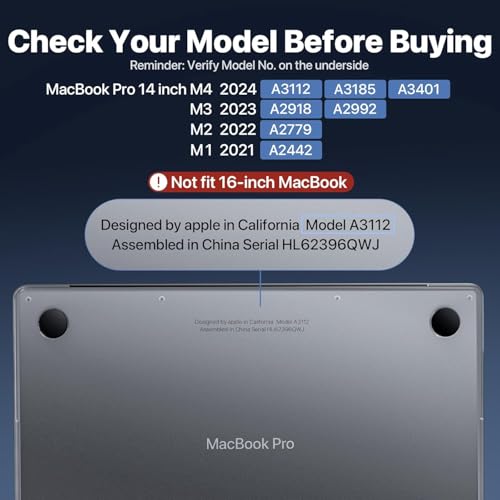 Image of YellowCult Premium Crystalline Sand Hard Shell MacBook Cover 14 inch Case Compatible MacBook Pro 2025, 2024, 2023, 2022-21 Model M4 M3 M2 M1 A3112 A3185 A3401 A2918 A2992 A2779 A2442 Clear