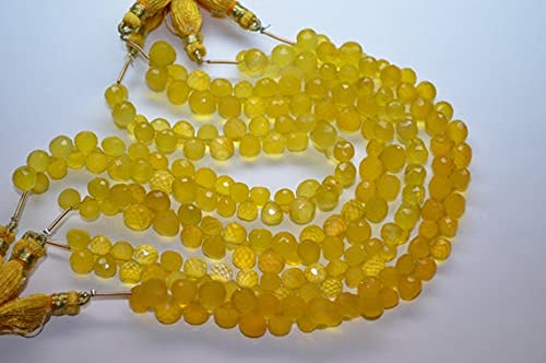 Perles de calcédoine jaune oignon éliminez les bijoux ternes avec ces gemmes facettées