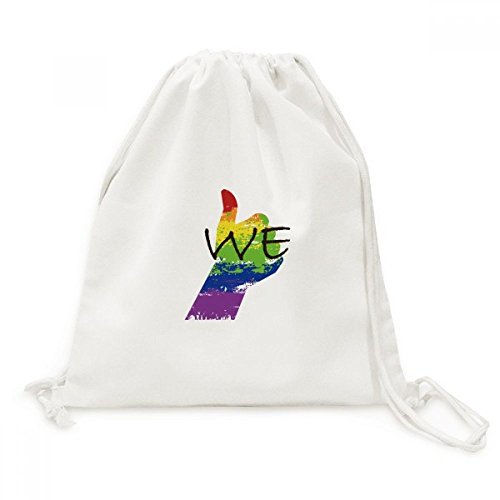 Sac à dos LGBT Arc-en-Ciel toile cordon voyage léger et résistant