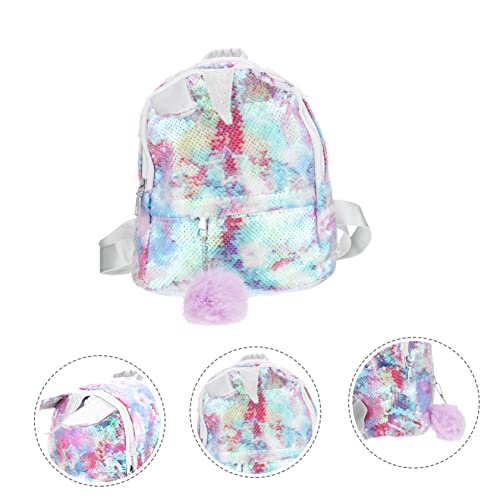 1pc Sequined Backpack for Boys and Girls Storage Bag Capacity Separate Compartments for School Outdoor Use Pu and Materials4